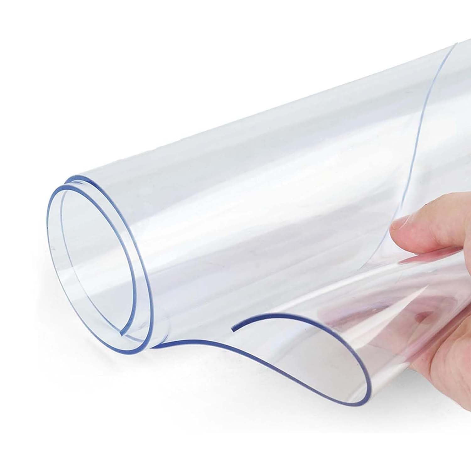 Ffsaacol Transparent Vinyl Desk Pad Waterproof PVC Plastic Table Cover, Clear Table Protector for Dining Room, Anti-Scratch Clear Desk Mat, Wipe Clean, Oilproof 1mm,30x30cm/12x12in