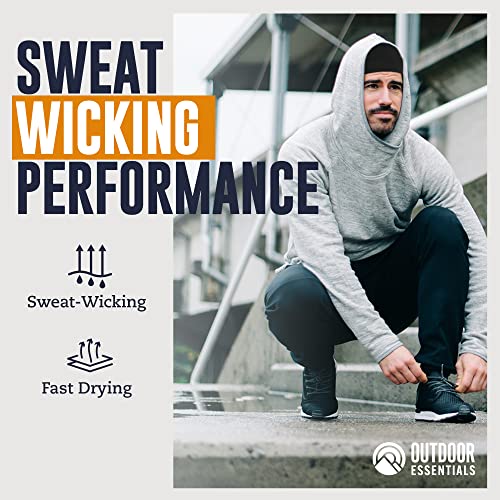 Image of OutdoorEssentials Skull Cap Helmet Liner for Men - Winter Beanie Hat for Running, Skiing, Cycling - Ultimate Thermal Retention & Performance Moisture Wicking - Fits Under Helmets
