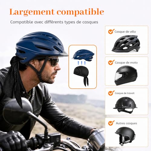 Bandana Sport, Casquette Velo, Homme Femme sous-Casque pour Cyclisme – vue 7