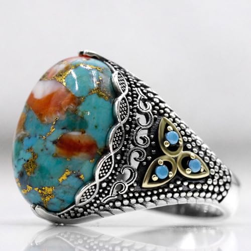 Artever S925 Sterling Silver Men's Gem Ring Fashion Ring Türkiye Style2