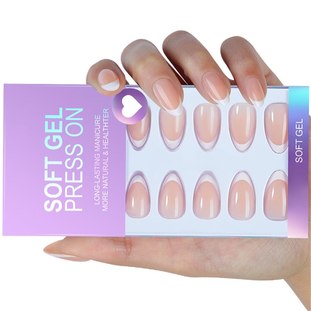 32Pcs French Design Artificial Nails Long Last Wear Easy Remove Various Occasions