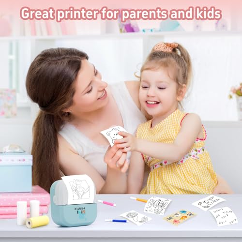 Tommax Bluetooth Inkless Thermal Printer & Sticker Maker, Wireless Portable Print Pod for iPhone/Android, Notes, Kids Crafts, Journals - Includes 13 Rolls Paper by Tommax - Image 4