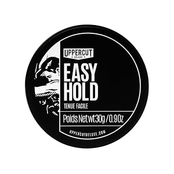 Uppercut Deluxe Easy Hold Pomade 0.9oz / 30g Light Hold Matte Finish Mens Hair Pomade, Natural Texture & Volume, Water Based Cream Pomade, Weightless Flexible Control, Easy Wash Out Styling Product