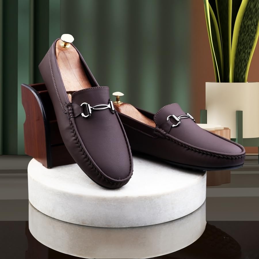 Image of WUGATTI Men's Suede Stylish, Comfortable & Casual Slip-On Loafers
