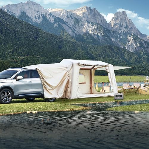 Inflatable Camping Tents for SUV, Easy Setup 4 Season Waterproof Air Glamping Tents for 4, 6, or 8 Persons