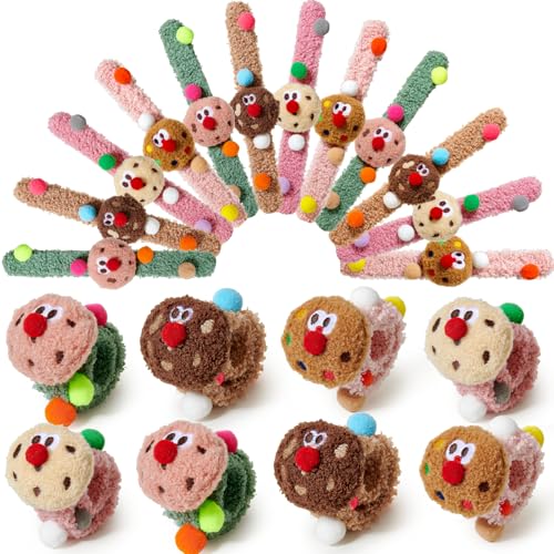 Winrayk Stuffed Slap Bracelets for Kids Party Favors Plush Toys, Snap Bracelets Bulk Wristband (4 Styles), Birthday Exchange Gift Pinata Filler Goodie Bag Stuffer Two Sweet Party Favors Supplies Decor