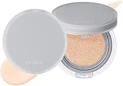 Rom&nd Almofada Nu Zero (01 Porcelain 17) Longa duração, alta cobertura, acabamento semifosco, pele impecável sem rosto de bolo, base de maquiagem e fixador, base de almofada coreana em camadas finas