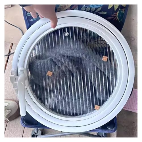 LFONDIGE Finestra Rotonda con ASSE Centrale Girevole a 360°, Decorazione per Garage seminterrato, Ventilazione, Privacy, oblò (60 cm/23,6)