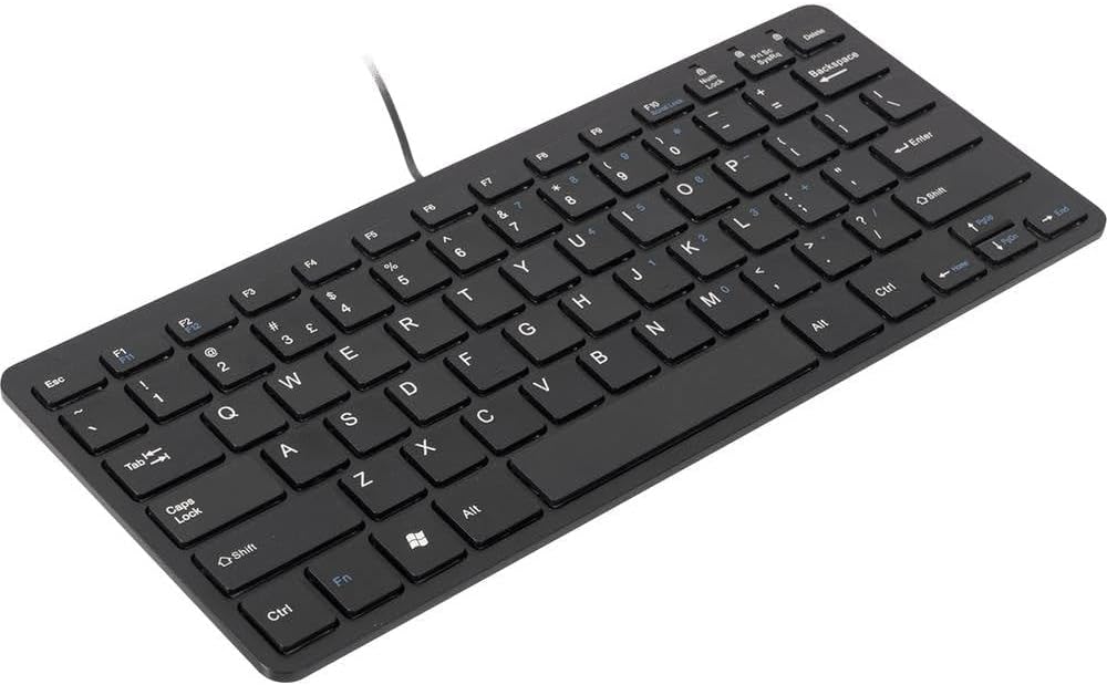 Ergoguys R-Go Compact Keyboard, QWERTY (US), Black, Wired