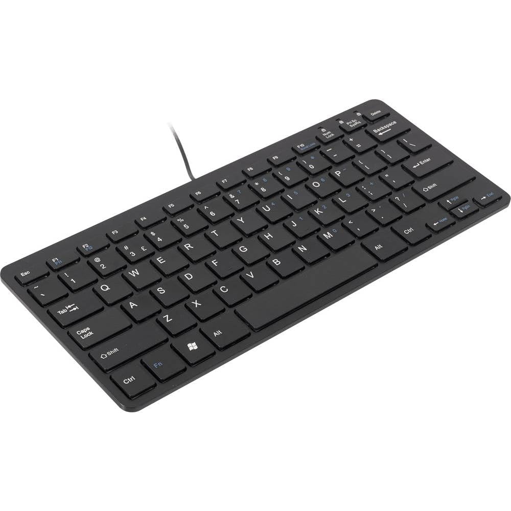 Ergoguys R-Go Compact Keyboard, QWERTY (US), Black, Wired