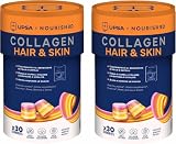 UPSA x Nourished Collagene Hair and Skin, con Biotina, 60 Gummies, Bipacco