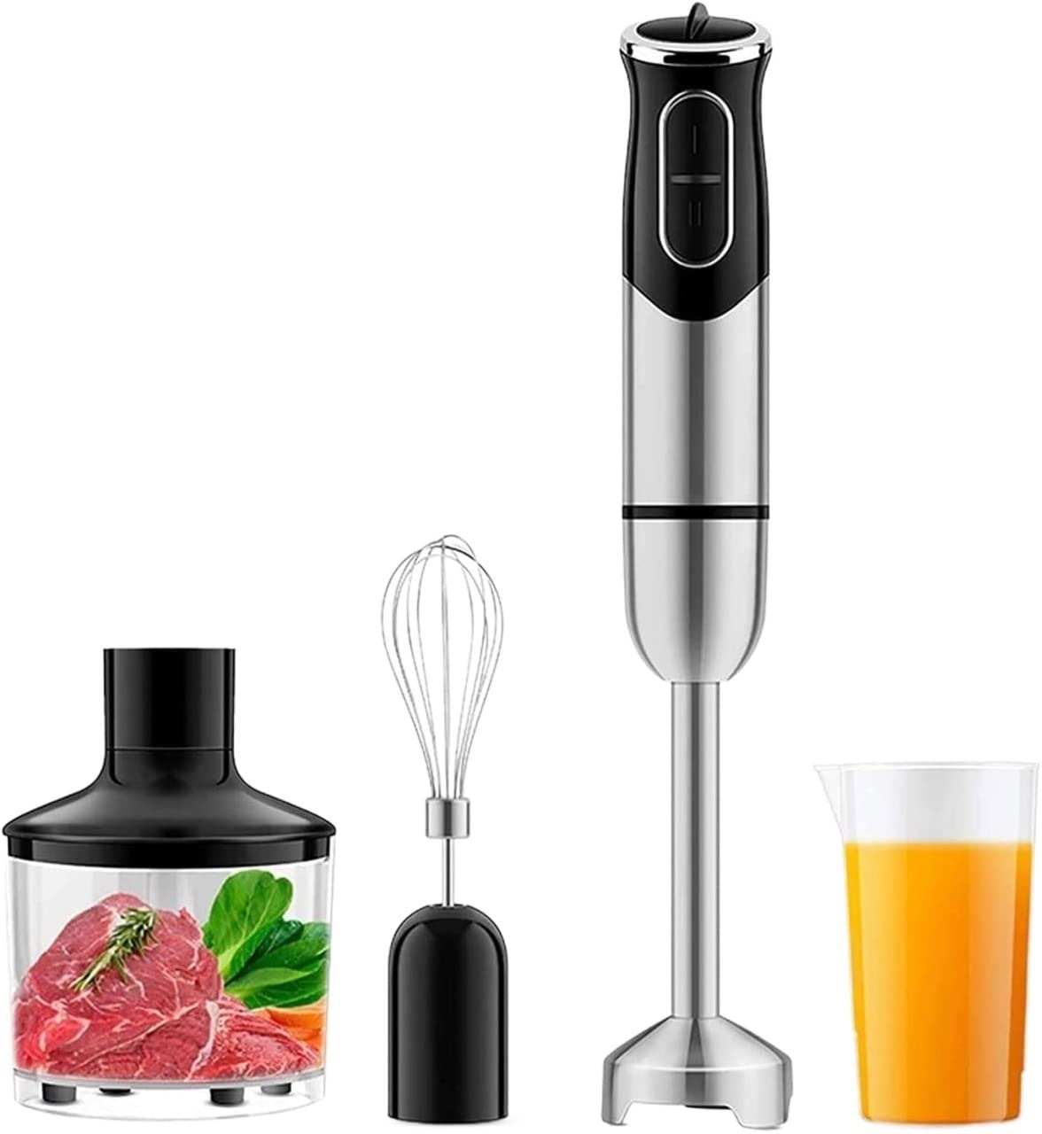 Blender ręczny, elektryczny blender ręczny, ostrza ze stali nierdzewnej 304, ręczny blender kuchenny do zup, koktajli, przecierów, jedzenia dla dzieci, 600 W