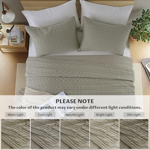 KASENTEX Queen XL Size Quilt Set Luxury Velvet 3 Pieces Brown, Ultra-Soft Bedding, Lightweight Bedspread Coverlet, All Season, Elegant Stitch Design, 2 Pillow Shams, Machine Wash, Bed Blanket by KASENTEX - Image 5