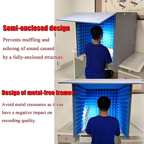 Cabine d'isolation phonique portable avec mousse acoustique pour microphone et studio - 6