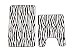 2 Piece Set Zebra Pattern Slip Resistant Memory Foam Bath Mat/Black and White