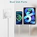 Pack of 3 Dual Port USB Plug UK Adapter Compact Mains Charge 2.1A with Smart IC Charging Technology for iPhone 11 Xs/XS Max/XR/X/8/7/6/Plus,iPad Pro/Air 2/Mini 4 etc
