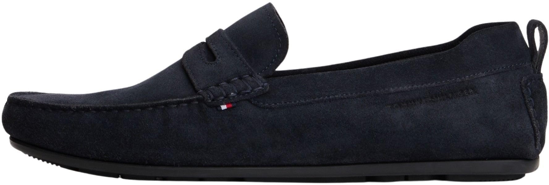 Tommy Hilfiger Men's Core Hilfiegr Suede Driver FM0FM05789 Driver Shoes, Blue (Desert Sky), 11
