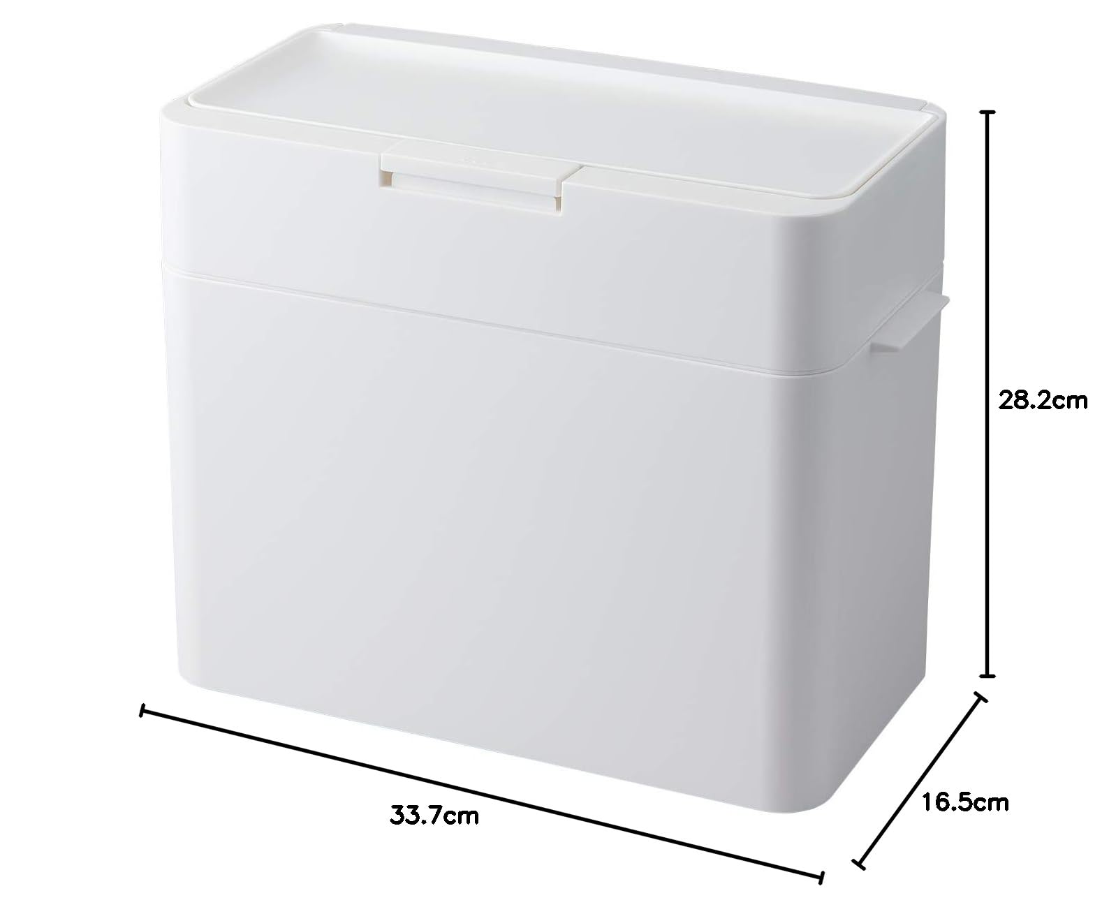 Like-It LBD-01 geruchsfreier Mülleimer, schlank und stilvoll, Geruchsverhütung, Küche, Wohnen, Windel und Haustiere, 33,5 x 17 x 62,5 cm, Weiß