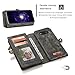 KONKY Magnetic Wallet Case Suit for Samsung Galaxy S8 Plus Black