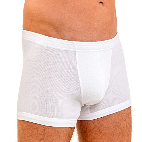 HERMKO 3901 3-pak męskich bokserek ze 100% bawełny ekologicznej, biały, XL