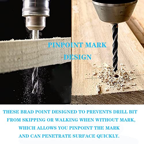 8Pcs Brad Point Drill Bits, 3-10Mm Spiral Twist Wood Drill Bits Set For Woodworking, Softwood And Laminated Wood Mdf #TOP6