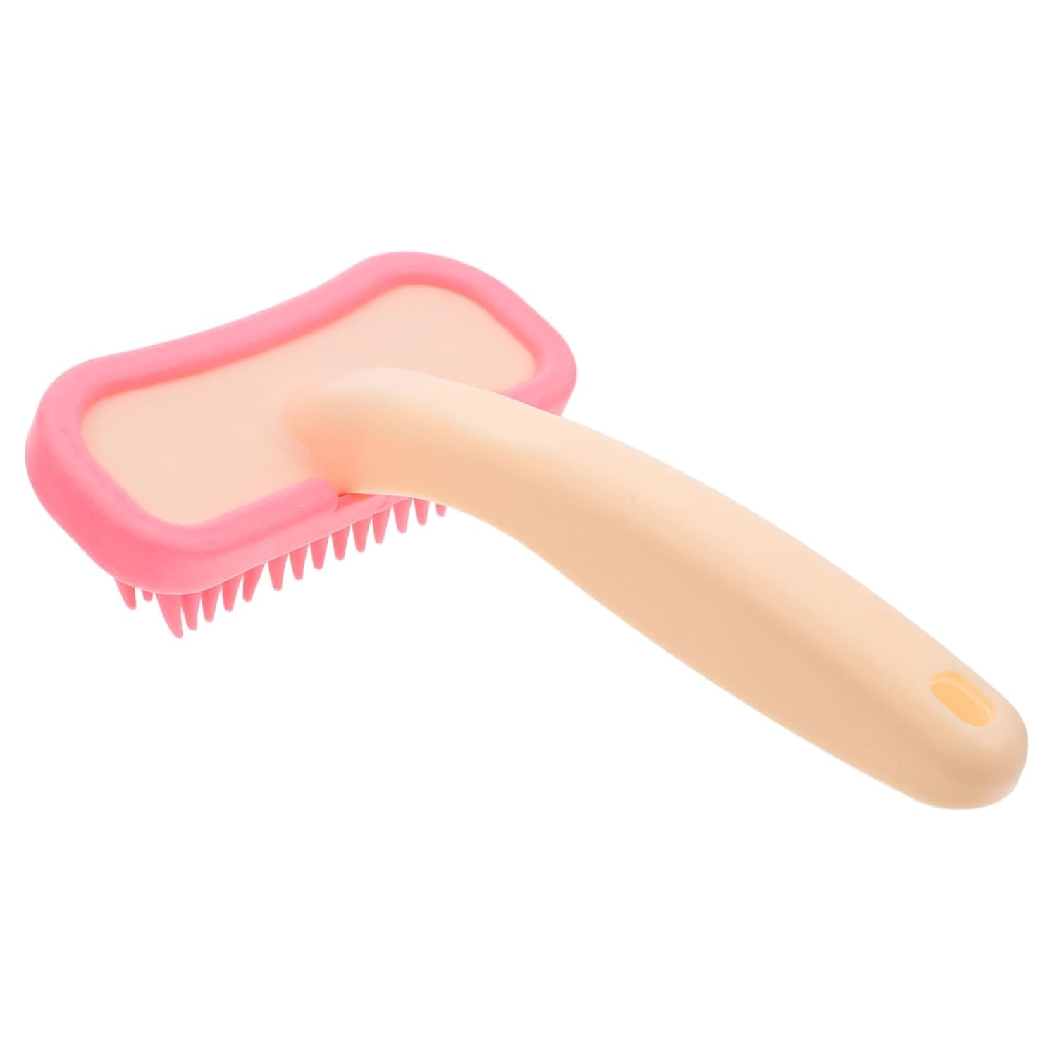 Pet Bath Massage Comb for Small Pets with Gentle Silicone Design Easy to Clean Pink Grooming Brush for Rabbits Cats and Chinchillas