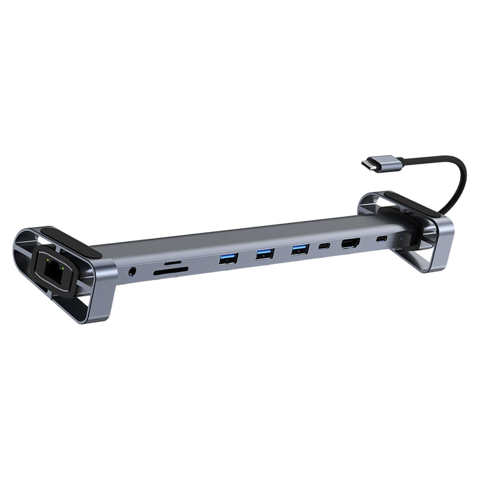 Space Saving Foldable Laptop Station Aluminum 10 in 1 Dockin
