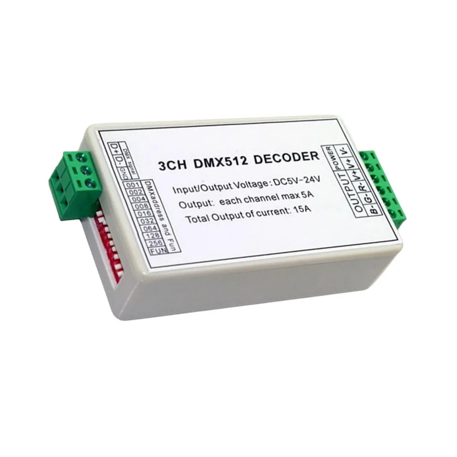 DC5V-24V 3CH dimming Controller Dmx512 decoder WS-DMX-XB22-3CH for led Light Strip Module