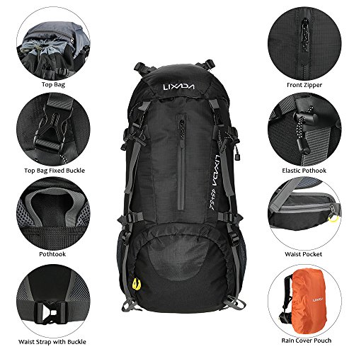 Mochila, Moniss Mochila 50L Resistente à Água Esportes ao Ar Livre Caminhadas Camping Viagem Mochila