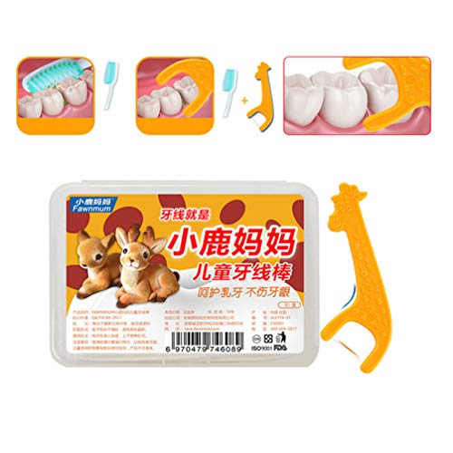 Palhetas dentárias EXCEART 60 peças em forma de girafa com alta resistência à tração e flores infant