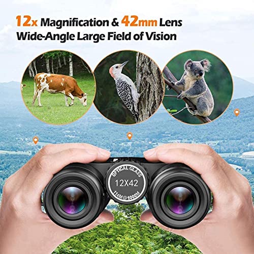 Binoculares 12x42 para adultos, impermeables y HD miniatura 3