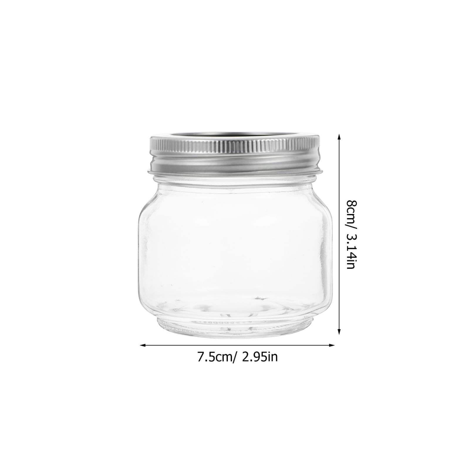 Amosfun Barattoli in Vetro Rotondi 250ml 6 Pezzi con Coperchio