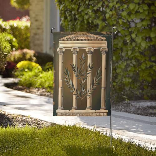Drapeau de jardin grec imprimé romain polyester extérieur 71x101