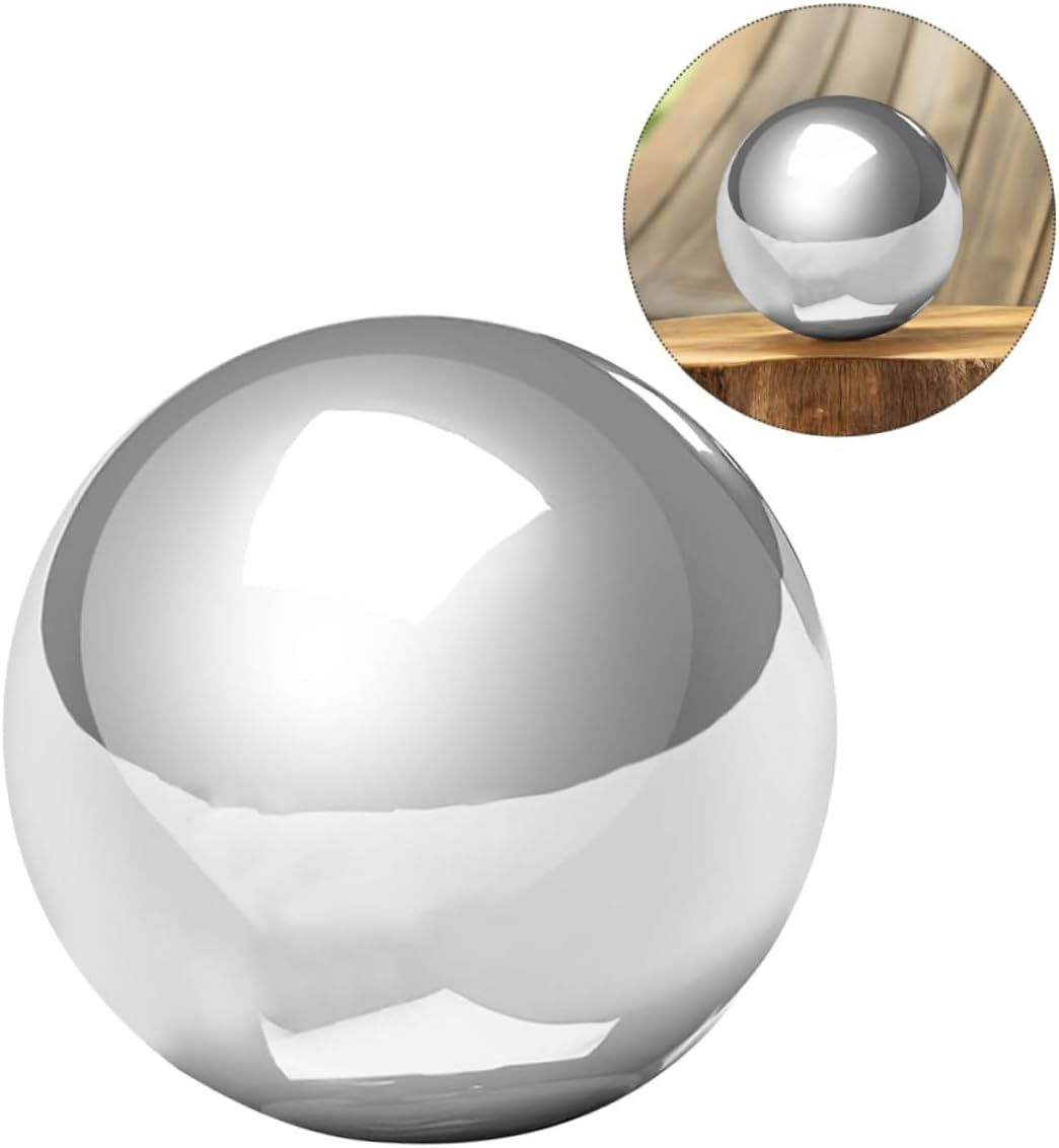 Stainless Steel Gazing Ball Decorative Mirror Sphere 11 Inch Polished Garden Globe Sphere Outdoor Patio Yard Reflective Metal Orbs for Home Décor