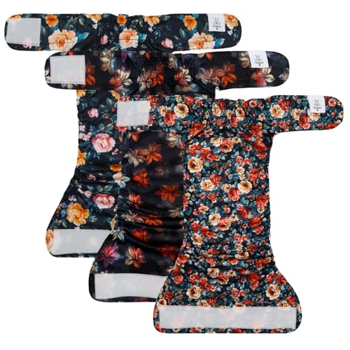 Image of CuteBone Washable Dog Diapers Female No Tail Hole 3 Pack Reusable Doggie Period Training Pants for Docked-Tail Frenchie French Bulldog Boston Terrier Without Tail WWD33L