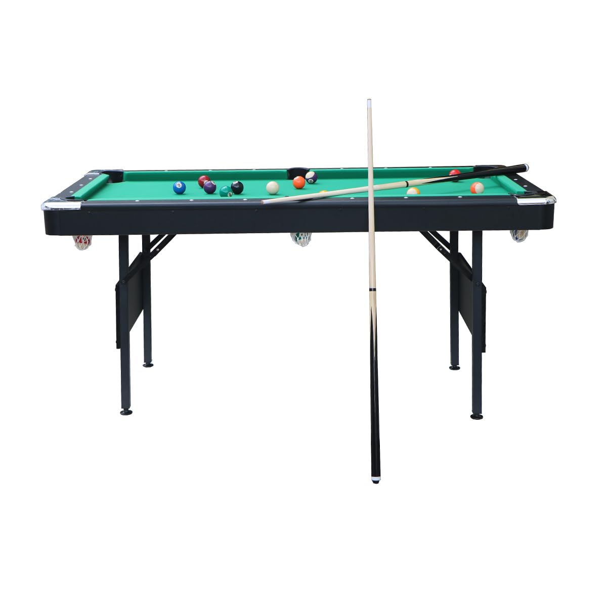 Amazon.co.jp: 折りたたみ式プールテーブル、グリーンポータブルビリ