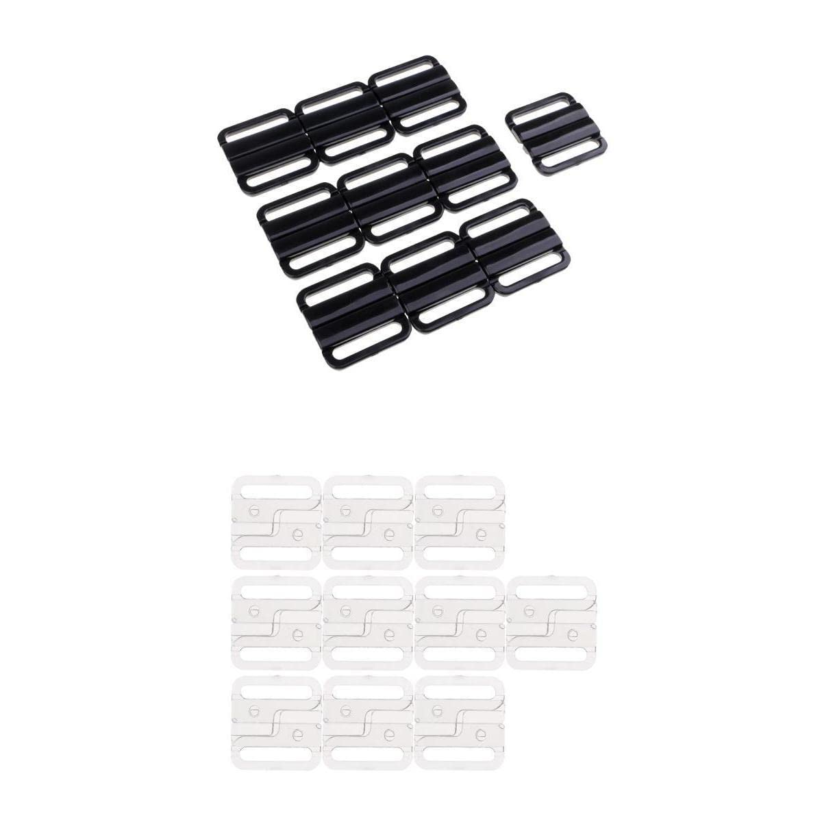 20 Pairs Bra Closure Clasps Clips Back Strap Holder Lingerie Accessories Multicolour-image-7