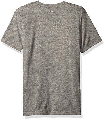 adidas Boys' Big Kids Stay Dry Moisture-Wicking AEROREADY Short Sleeve T-Shirt, Performance Charcoal Grey Heather, Medium