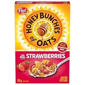 Post Bouquets d&#39;avoine au miel avec de vraies céréales à la fraise, 311 g