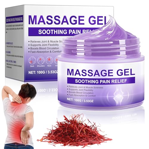 Joint & Muscle Therapy Gel for Soothing Paines Relief, 100g Massage Gel for Back, Muscles, Wrists, Knees, Neck & Shoulders, Warming Gel Supports Natural Muscle Relaxation & Comfort