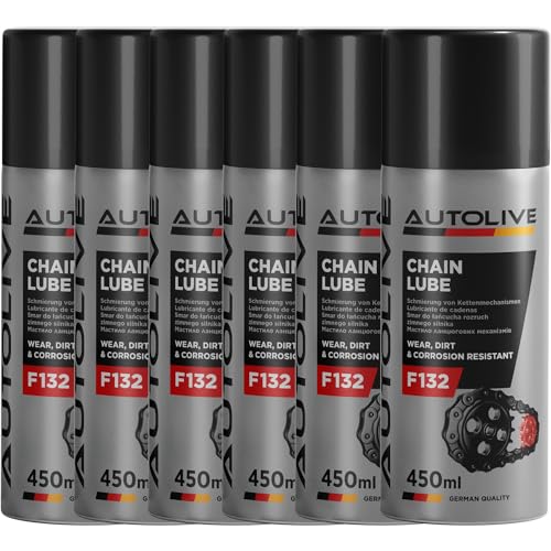 ProFusion Spray Lubricante de Cadenas Automóviles, Ejes, Motocicletas y Bicicletas- Totalmente Sintético - F132 Chain Lube 450 ml (6)