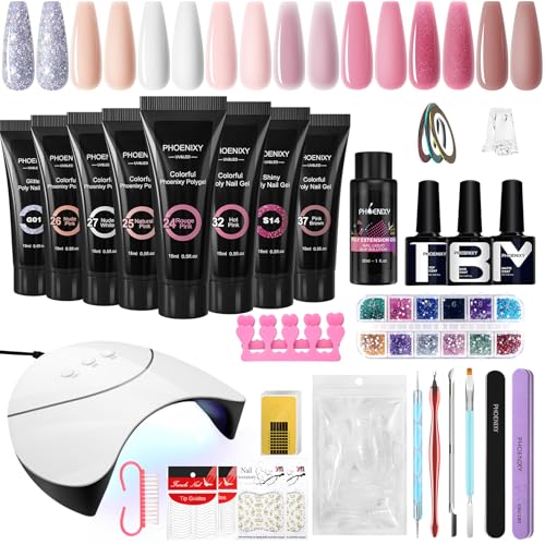 Kit Gel Unghie Completo Ricostruzione con 36W UV LED Lampada