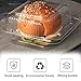 Jizvxe 100 Pack Clear Plastic Square Hinged Food Container,Disposable Plastic To Go Containers with Clear Lids,Cake Slice Containers Clamshell Takeout Tray for Pastry,Salad,Dessert(5.1