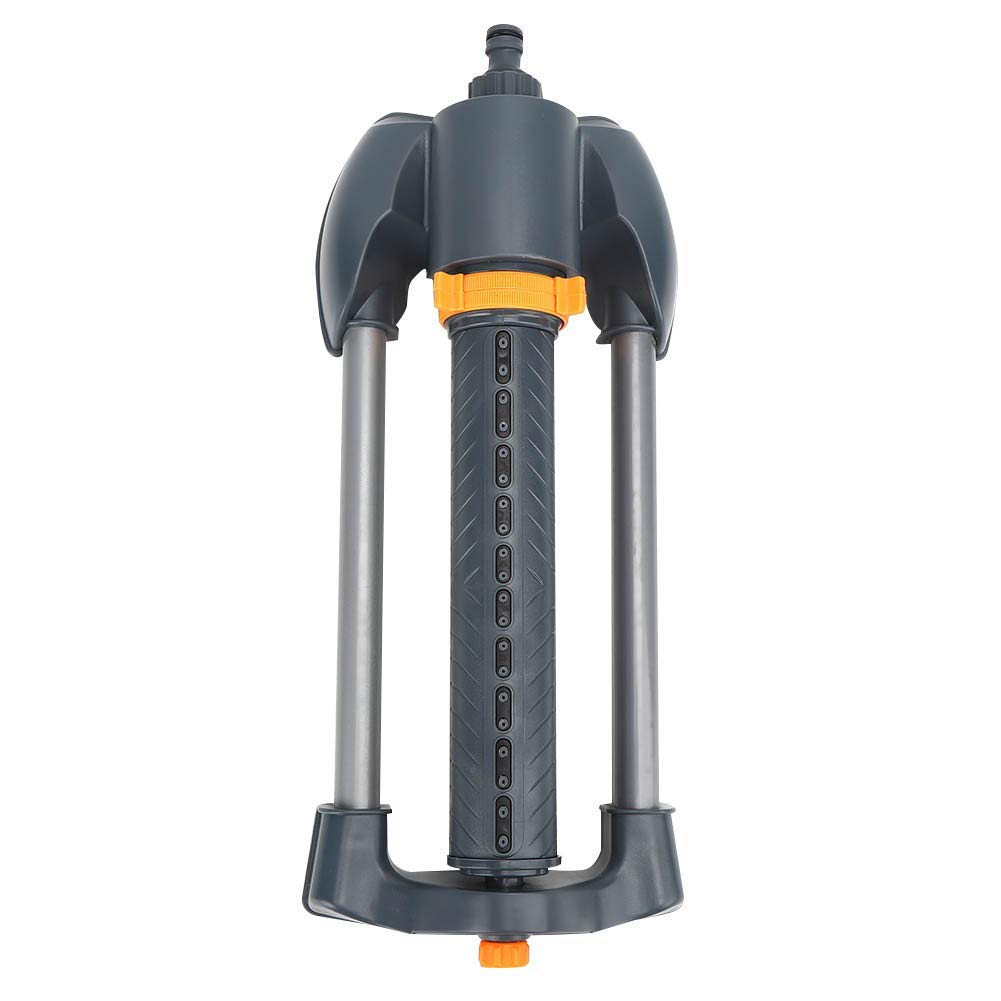 Irrigatore da giardino a 20 fori con base in metallo Irrigatore rotante oscillante per prato Angolo di spruzzo regolabile
