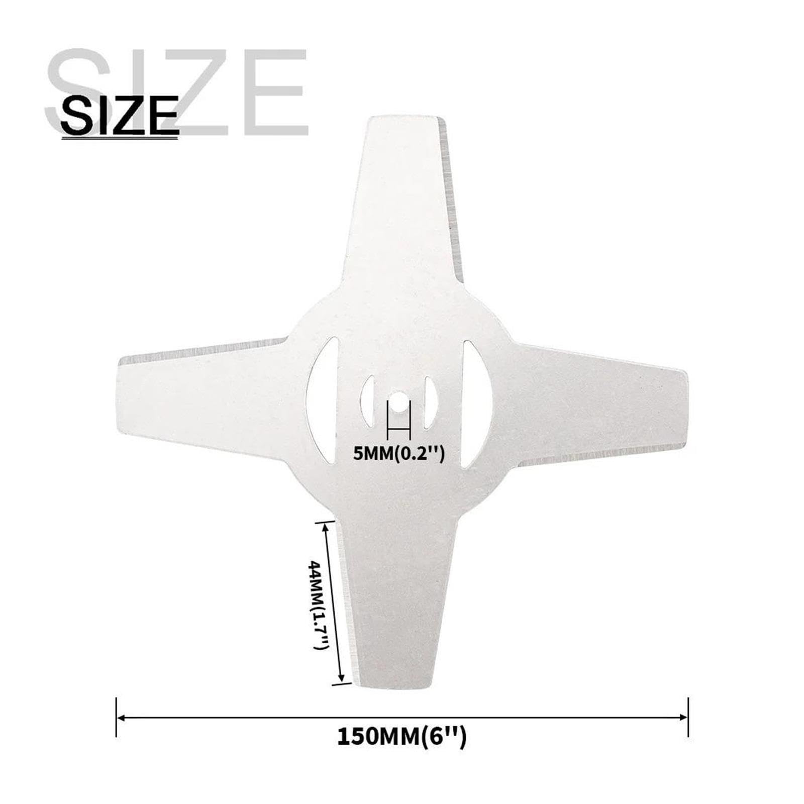 Cuchilla Cortadora De Césped De Metal De 150mm, Cabezal De Desbrozadora, Hojas De Sierra, Piezas De Repuesto for Cortacésped Eléctrico, Herramienta De Piezas De Cortacésped(5pcs)