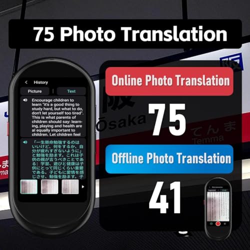 Image of AUSEK 4G SIM Travel Translation Device- AI Instant Translator | 138 Languages Support | Offline /Wifi /Photo Translation Options | Intelligent AI Assistant for Travel, Learning and Business