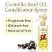 OSHIMATSUBAKI Hair Water Camellia oil Leave in conditioner Spray Repair, Moist, and Detangle hair for damaged and frizzy hair Fragrance free, Colorants free Mineral oil free (6.09 FL. OZ /180mL)