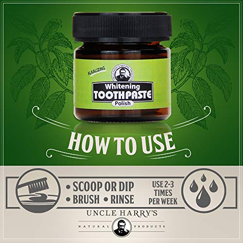 Uncle Harry's Spearmint Sensitive Teeth Whitening Toothpaste Polish | Natural Sls Free Toothpaste Freshens Breath & Promotes Enamel | Toothpaste Fluoride Free #TOP4
