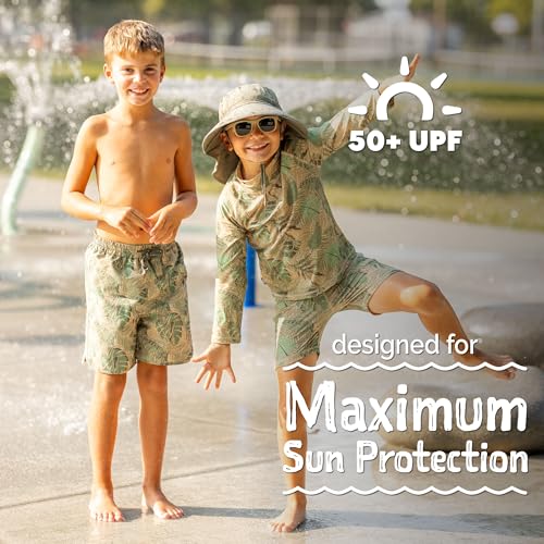 Image of JAN & JUL UV Swim Shorts and Long Sleeve UV Shirt for Toddlers