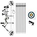 AW Pro Compound Right Hand Bow Kit w/ 12pcs Carbon Arrow Adjustable 20-70lbs Archery Set